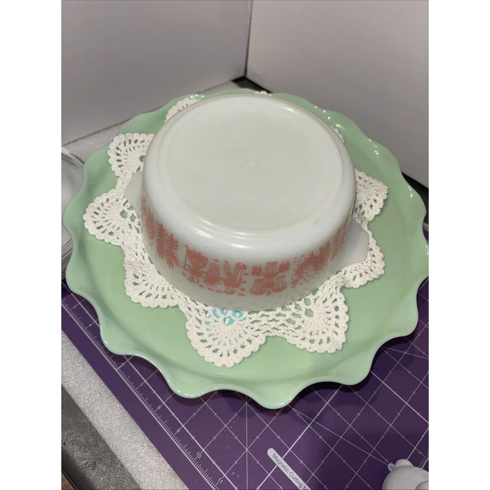 HTF Vintage Pyrex Pink Amish Butterprint‎ 471 472 473